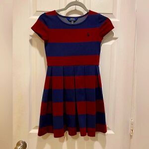 Polo Ralph Lauren Dress, girls sz M (8-10), blue & red . NWOT